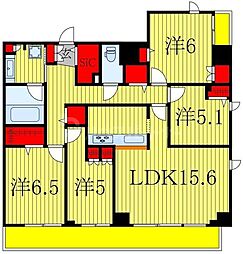 アヴェニール柏の葉 4LDKの間取図画像