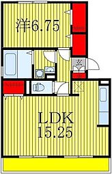 ブエナビスタ 1LDKの間取図画像