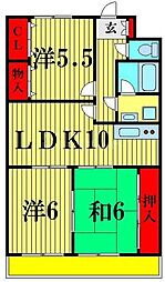コートヒルズ豊四季 3LDKの間取図画像
