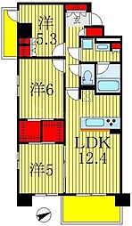 ベルヴュコート柏 3LDKの間取図画像