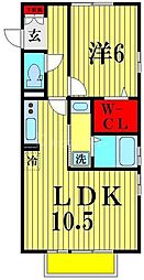 エイミーグラントD 1LDKの間取図画像