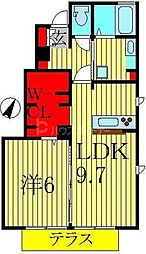 レスポワールアヤ 1LDKの間取図画像