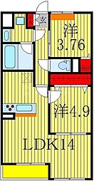 ベル・フルール 2LDKの間取図画像