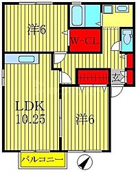 ウィルメゾン 2LDKの間取図画像