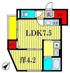 (仮称)サンヒロ南流山VII 1LDKの間取図画像