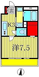 セレーノ.K 1Kの間取図画像