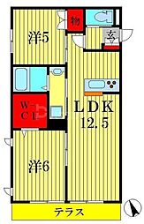 プラスリンガーデン 2LDKの間取図画像