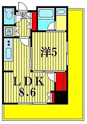 パークアクシス柏の葉 1LDKの間取図画像