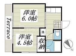 ジュネパレス柏第06 2Kの間取図画像