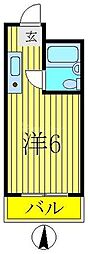 ジュネパレス柏第28 ワンルームの間取図画像