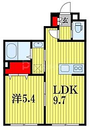 Charmant 1LDKの間取図画像