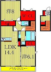 ブリエ2 2SLDKの間取図画像