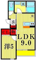 MCMKashiwanoha 1LDKの間取図画像
