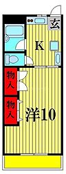ソレイユ野田 1Kの間取図画像