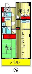 パーク・ノヴァ柏 2LDKの間取図画像