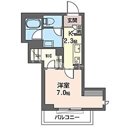 シャーメゾンコリーナ 1Kの間取図画像