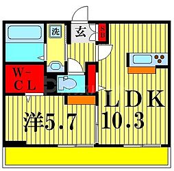 シャルム 1LDKの間取図画像