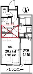 アヴニール 1LDKの間取図画像