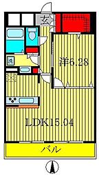パルティールトスト 1LDKの間取図画像