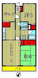 ヴィラ・南柏 3LDKの間取図画像