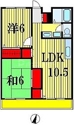 コーポ・マルショウ 2LDKの間取図画像