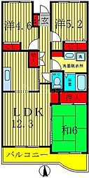 メゾン・ド・ベール早稲田3 3LDKの間取図画像