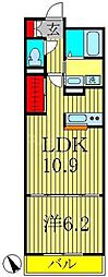 アビタシオン柏の葉 1LDKの間取図画像