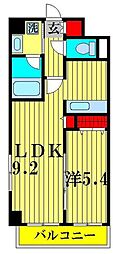セントラルオーク 1LDKの間取図画像