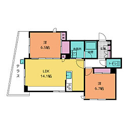 Maison de Oasis 2LDKの間取図画像