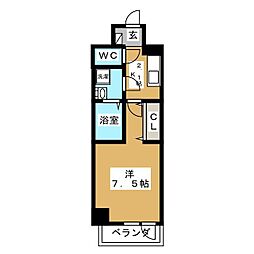 TRELUCE横濱関内 1Kの間取図画像