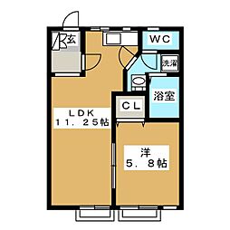 ル・グランドブルー山手 1LDKの間取図画像