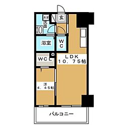 GranCrab 1LDKの間取図画像