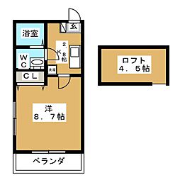 ベラビスタオーシャンテラス 1Kの間取図画像
