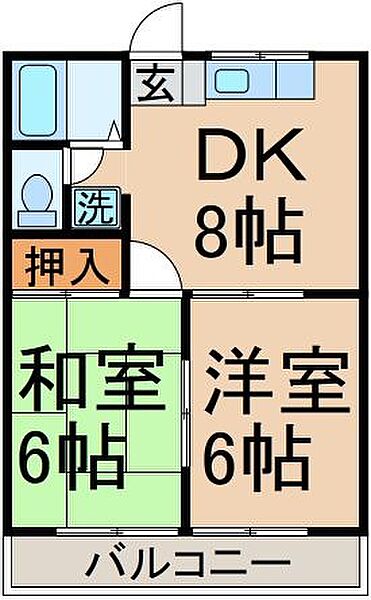 グレースマンション 0202｜東京都西多摩郡瑞穂町南平2丁目(賃貸マンション2DK・2階・41.00㎡)の写真 その2