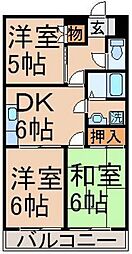 ヴェルクレール 3DKの間取図画像