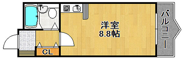パレスオリーブ ｜兵庫県宝塚市泉町(賃貸マンション1R・3階・20.00㎡)の写真 その2