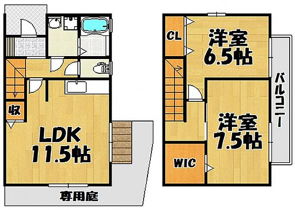 花のれん ｜兵庫県川西市加茂2丁目(賃貸テラスハウス2LDK・1階・64.33㎡)の写真 その2