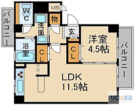 ヴューテラス売布I  ｜ 兵庫県宝塚市売布ガ丘（賃貸マンション1LDK・1階・44.46㎡） その2