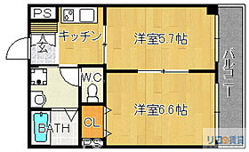 クロスアベニュー  ｜ 兵庫県宝塚市中筋8丁目（賃貸アパート2K・2階・33.83㎡） その2