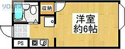 ウッドストックマンション ワンルームの間取図画像