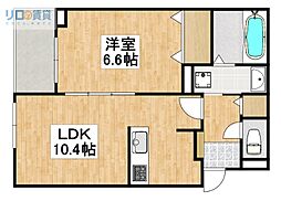 レイアフォレスト3 1LDKの間取図画像