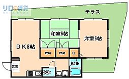 松葉苑 2DKの間取図画像