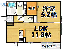 ティアレ 1LDKの間取図画像