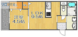 リノ向月町 1LDKの間取図画像