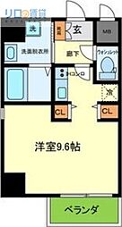 オンリーワン川西小戸 ワンルームの間取図画像