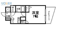 エコロジー宝塚レジデンス 1Kの間取図画像