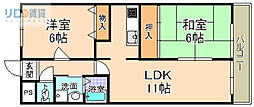 プリメゾン栄美寿 2LDKの間取図画像