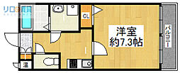 ガゼルノア宝塚清荒神 1Kの間取図画像