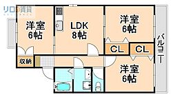 ローズマリータウン 3LDKの間取図画像