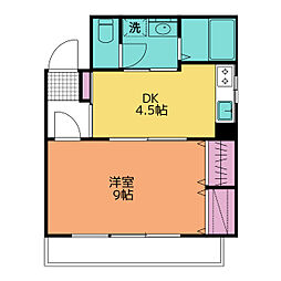 ＴＫフラット 1階1DKの間取り